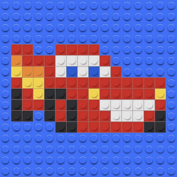 Mosa&iuml;que briques LEGO Flash McQueen - Cars